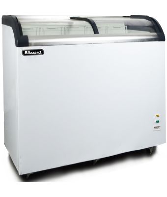Curved Glass Lid Freezer 220L