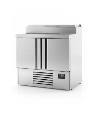 2 DR Compact GN Prep Counter w/ Raised Collar 230L