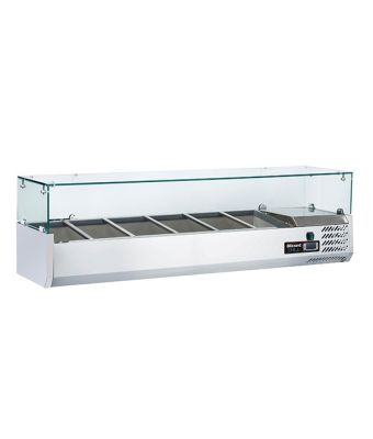 1/3 Gastronorm Prep Top with Glass Cover 1500mm(W)