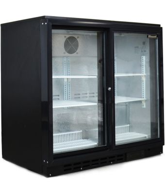 Double Sliding Door Bar Bottle Cooler (202 Bottles