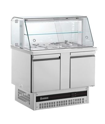 2 DR GASTRONORM SALADETTE WITH CUTTING BOARD 245L
