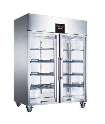 Double Glass Door Ventilated GN Refrigerator 1300L