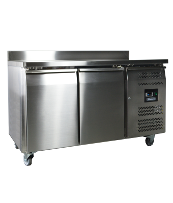 2 Door GN1/1 Freezer Counter with Upstand 282L