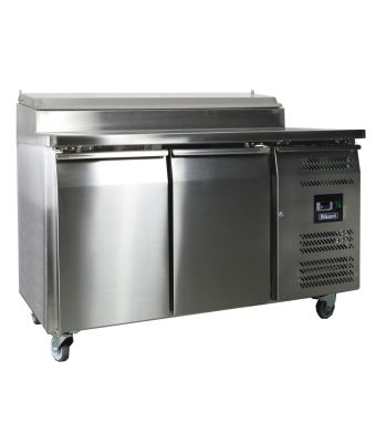 2 Door GN1/1 Prep Counter with Raised Collar 282L