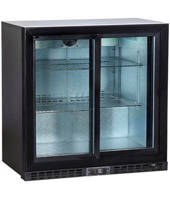 Double Sliding Door Back Bar Cooler