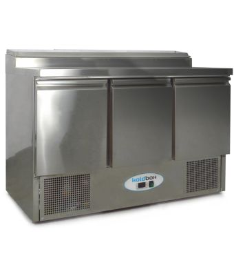3 DR Compact GN Prep Counter W/ Raised Collar 392L