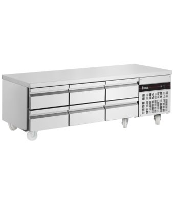 6 DRAWER LOW HEIGHT 620MM SNACK COUNTER 246L