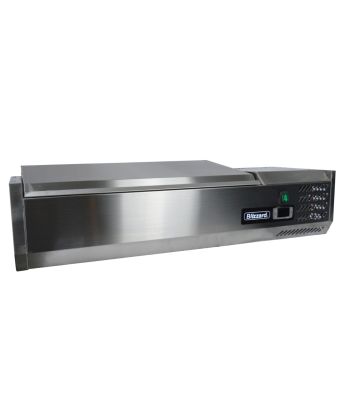 1/4 GASTRONORM PREP TOP WITH HINGED LID 1200MM(W)