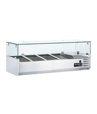 1/3 Gastronorm Prep Top with Glass Cover 1200mm(W)