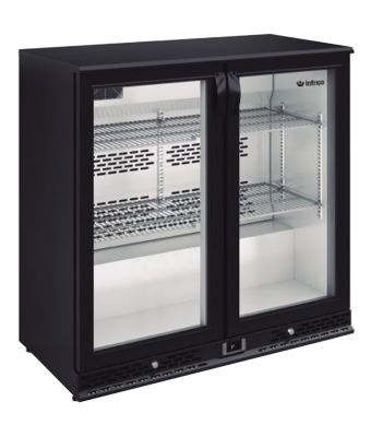DOUBLE SLIDING DOOR BOTTLE COOLER (218 BOTTLES)